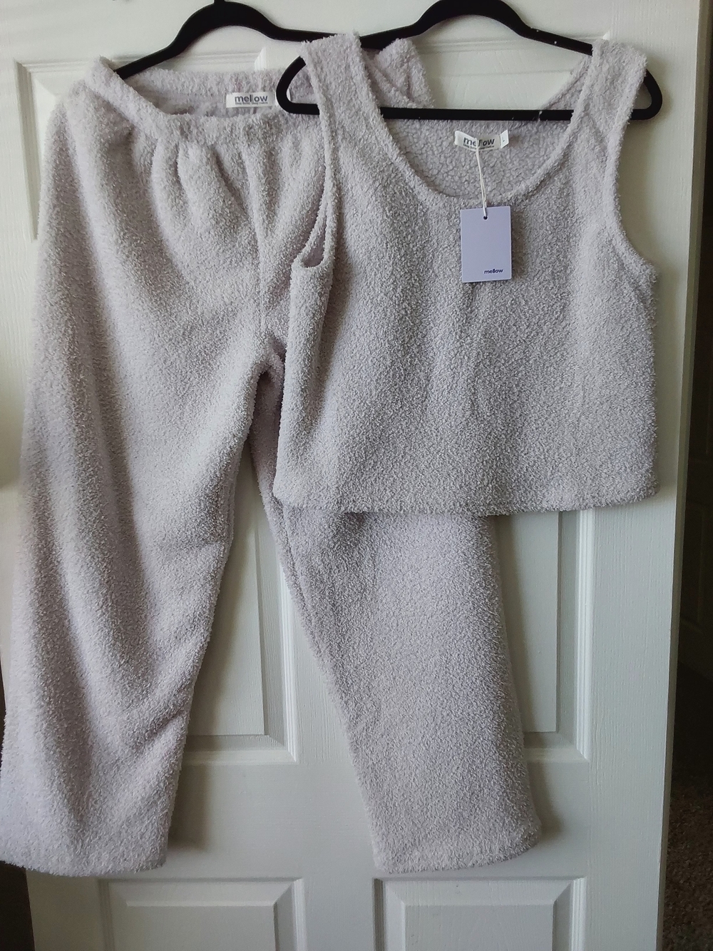 Mellow Women’s Cream Cozy Tank & Pants Pajama Set